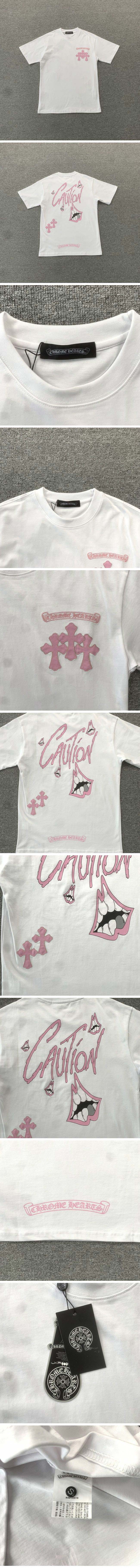 Chrome Hears Caution Print Tee クロムハーツ コーション プトント Tシャツ ホワイト