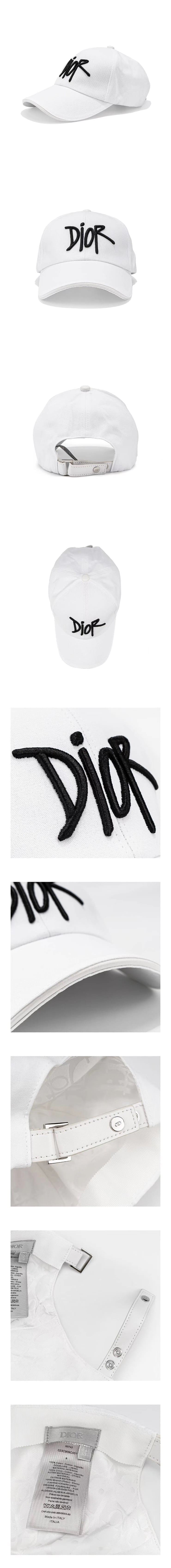 Dior embroidery cap ディオール 刺繍 キャップ ホワイト