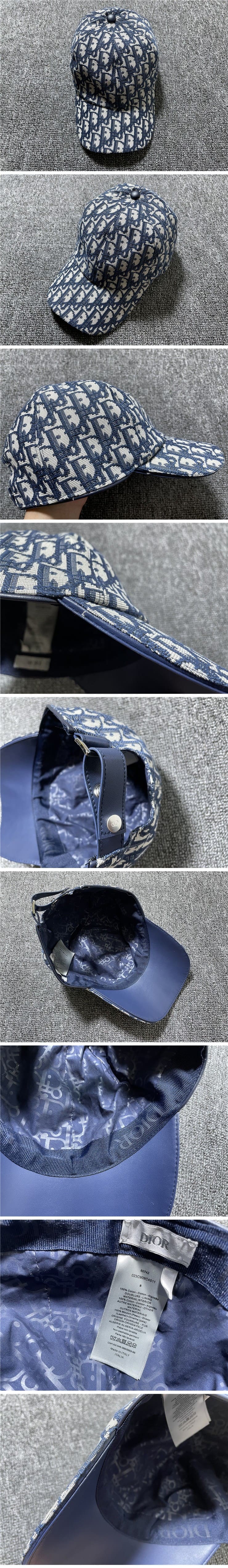Dior Canvas Oblique Baseball Cap Blue ディオール キャンバス オブリック キャップ ブルー