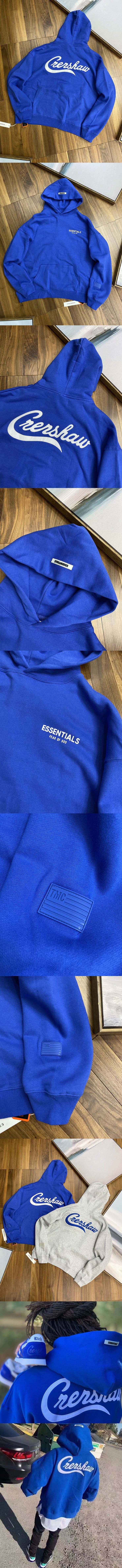 Fear of God Essentials x TMC Crenshaw LA Hoodie Blue フィアオブゴッド パーカー ブルー