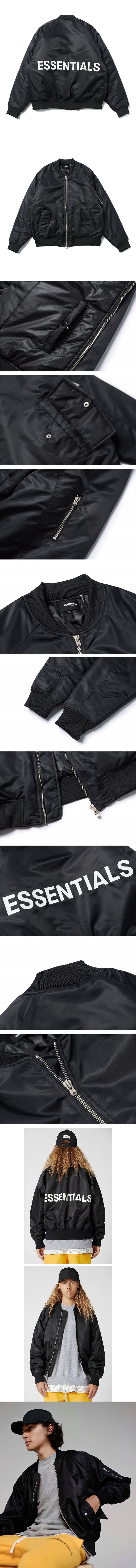 Fear of God FOG Essentials MA-1 Jacket Black フィアオブゴッド MA-1 ジャケット