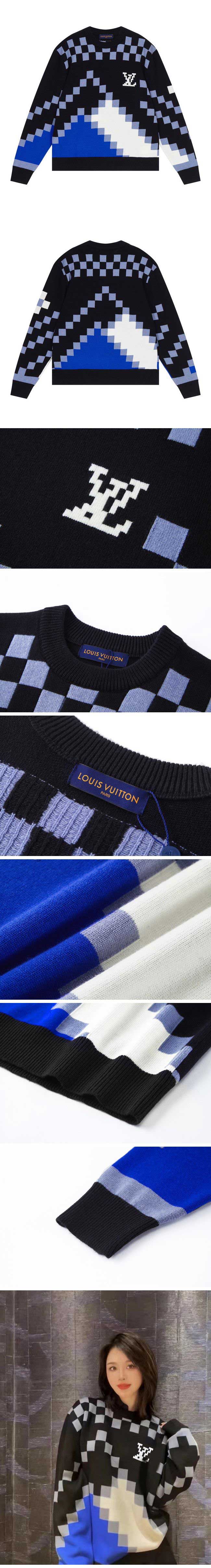Louis Vuitton Block Design Sweater ルイヴィトン ブロック デザイン セーター