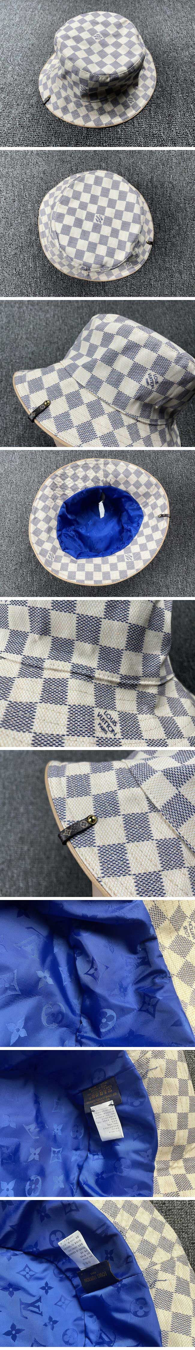 Louis Vuitton White Damie Bucket Hat ルイヴィトン ホワイト ダミエ バケット ハット M 58cm