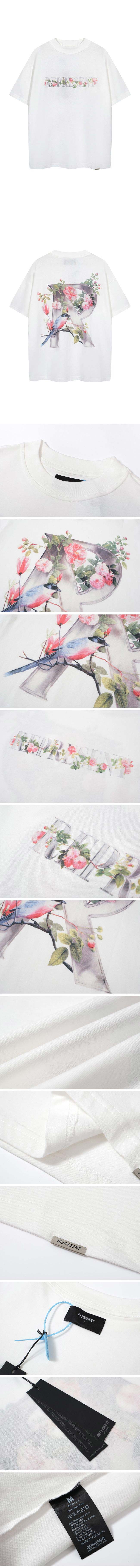 Represent Floral Initial Print Tee リプレゼント フローラル イニシャル プリント Tシャツ ホワイト