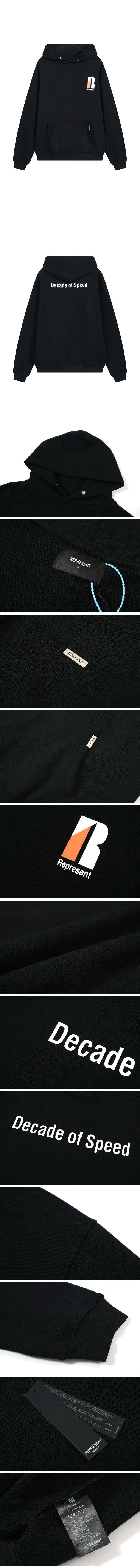 Represent Simple Logo Print Parker リプレゼント シンプルロゴ プリント パーカー ブラック