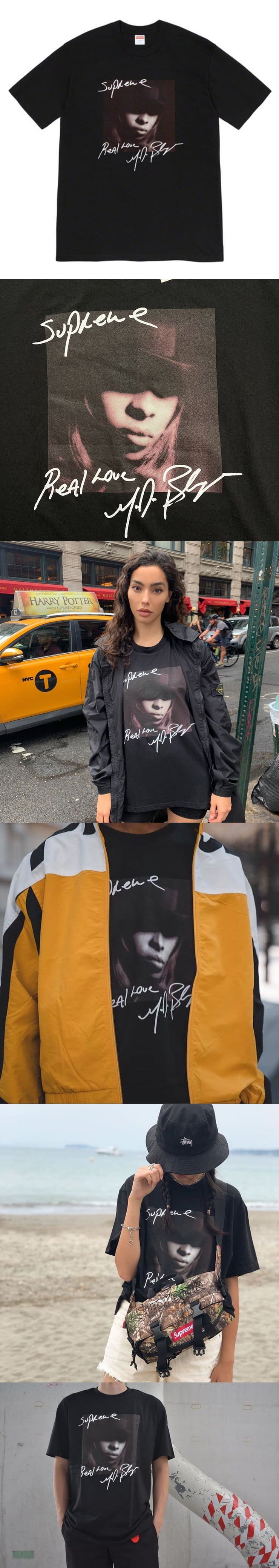 Supreme 19FW Mary.J Blige Tee Black シュプリーム  Tシャツ ブラック