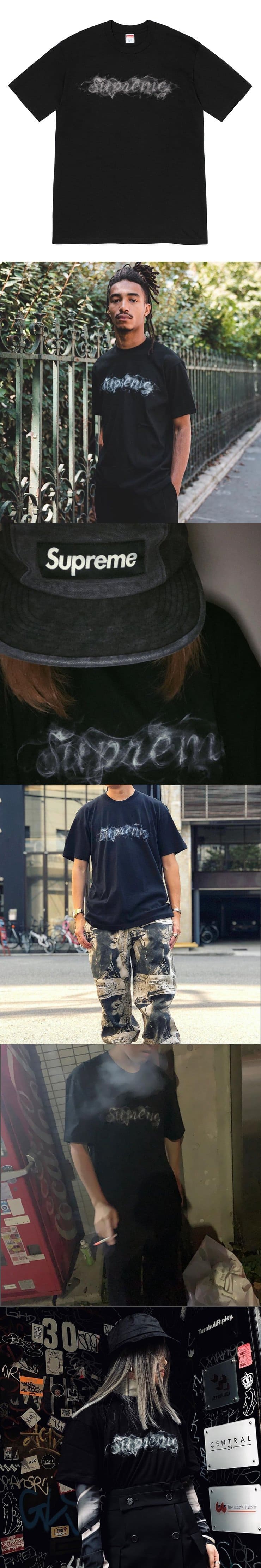 Supreme 19FW Smoke Tee Black シュプリーム スモークロゴ Tシャツ ブラック