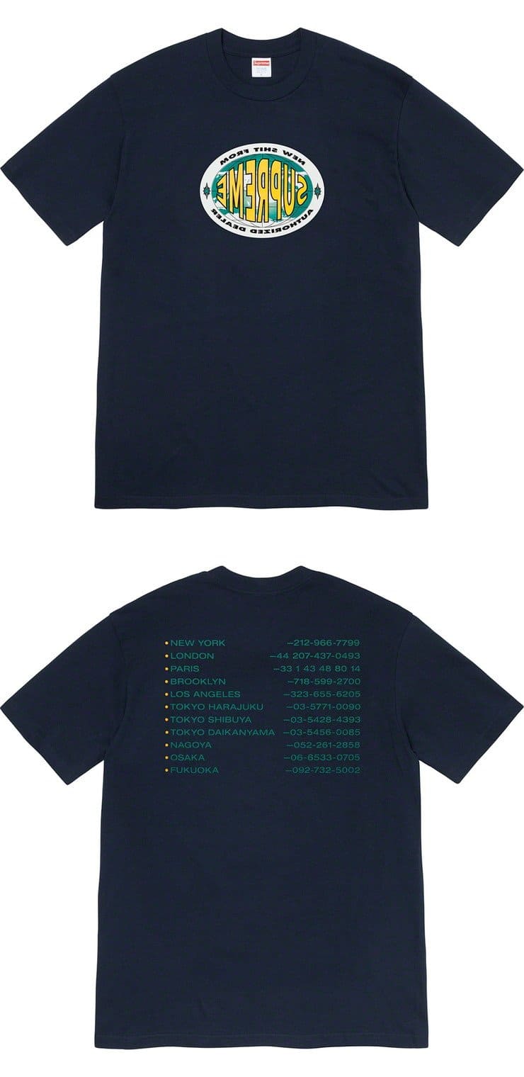 Supreme 19FW New Shit Tee Navy シュプリーム ニューシット Tシャツ ネイビー