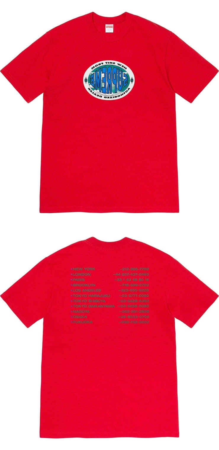 Supreme 19FW New Shit Tee Red シュプリーム ニューシット Tシャツ レッド