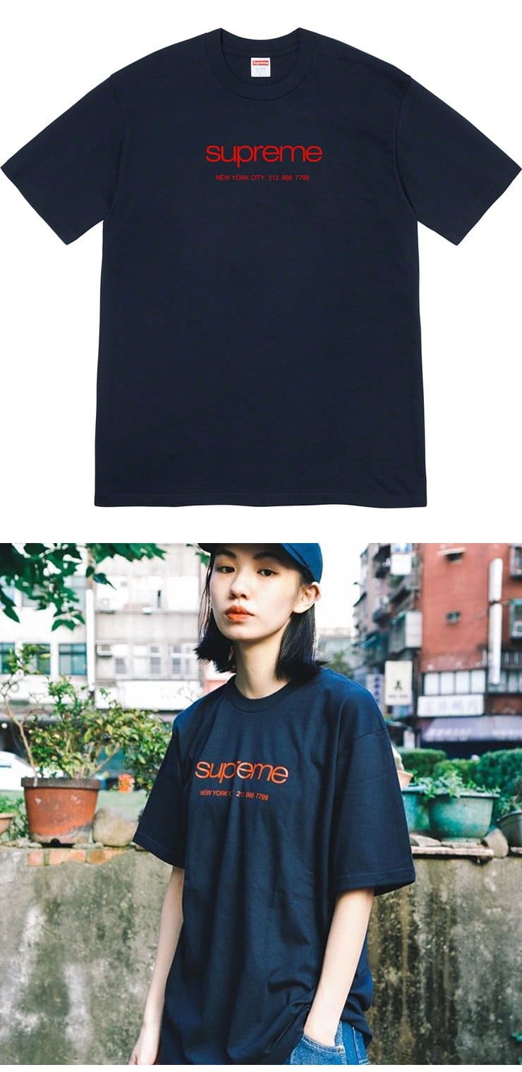 Supreme 20SS Shop Tee Navy シュプリーム ショップ Tシャツ ネイビー