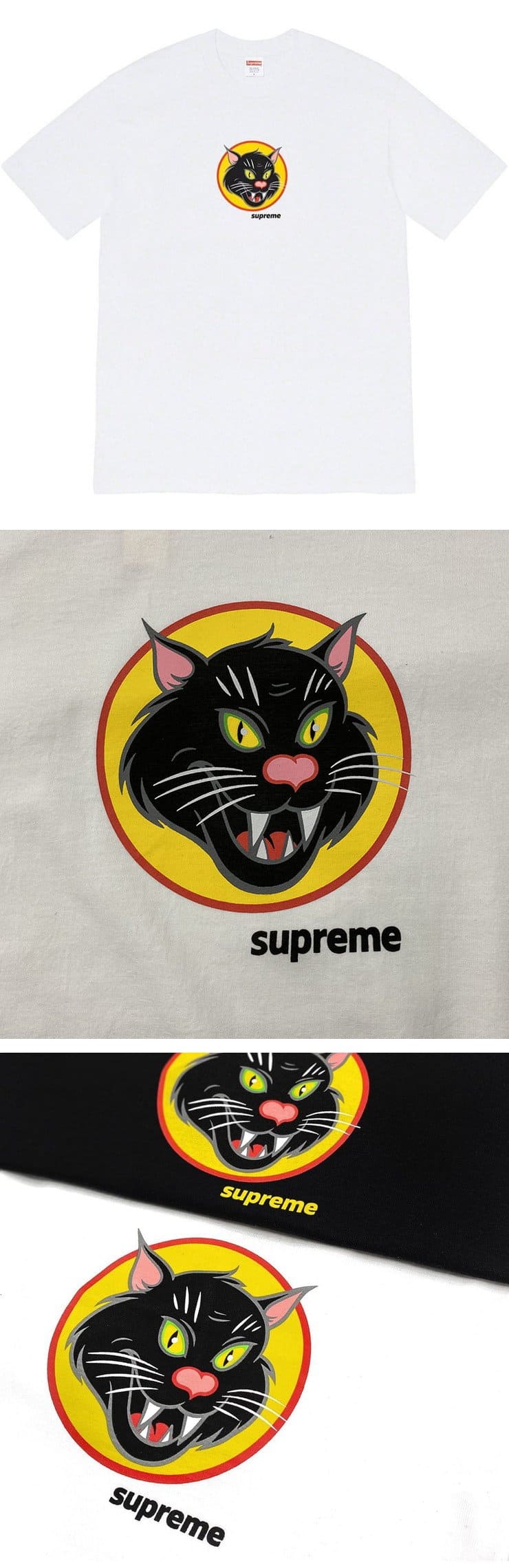 Supreme 20ss Black Cat Tee White シュプリーム ブラックキャット Tシャツ ホワイト