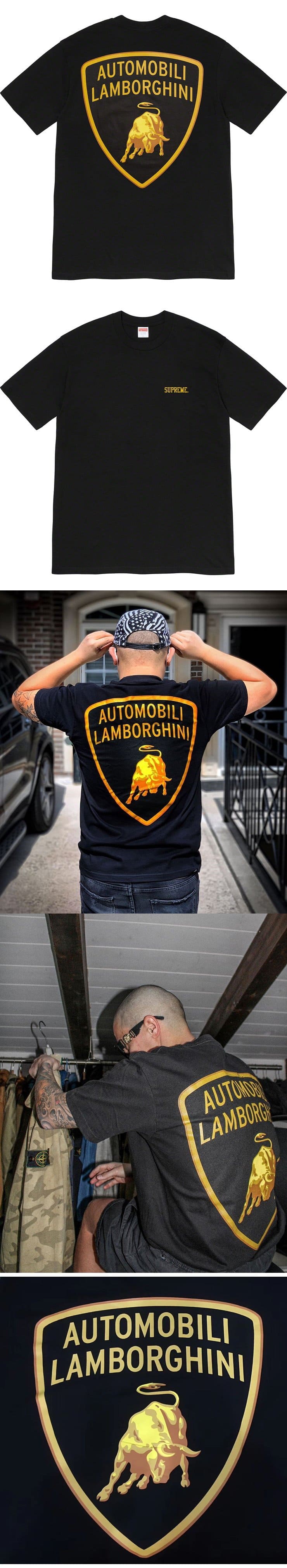 Supreme 20ss Automobili Lamborghini Tee Black シュプリーム ランボルギーニ Tシャツ ブラック