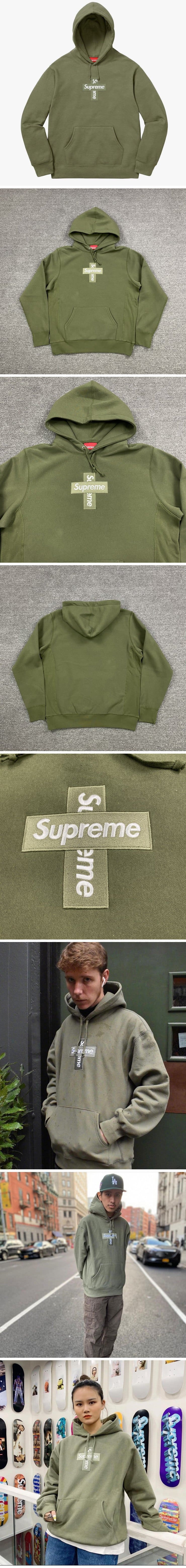 Supreme 20FW Cross Box Logo Hooded Sweatshirt Khaki シュプリーム 20FW クロス ボックスロゴ パーカー カーキ