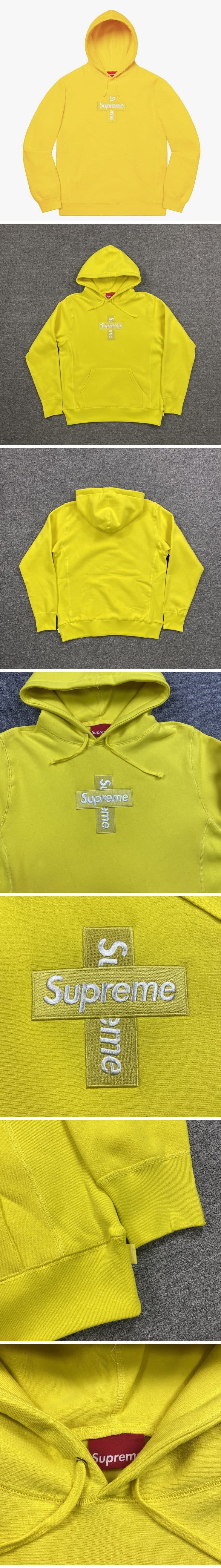 Supreme 20FW Cross Box Logo Hooded Sweatshirt Yellow シュプリーム 20FW クロス ボックスロゴ パーカー イエロー