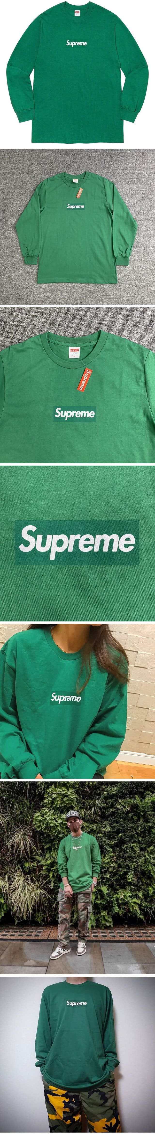 Supreme 20FW Box Logo L/S Tee Green シュプリーム 20FW ボックスロゴ ロンT グリーン