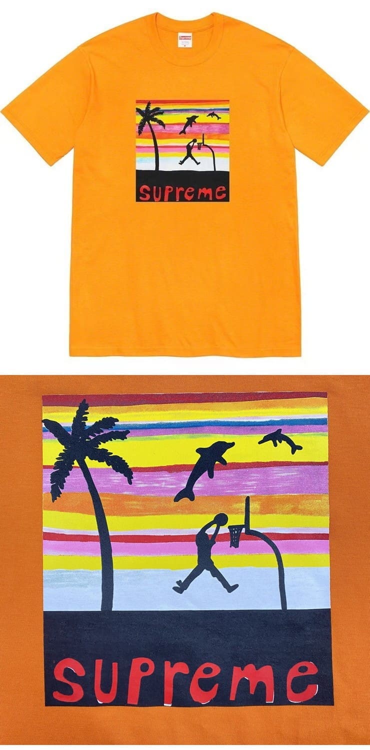 Supreme 21ss Dunk tee Orange シュプリーム 21ss プリントTシャツ オレンジ