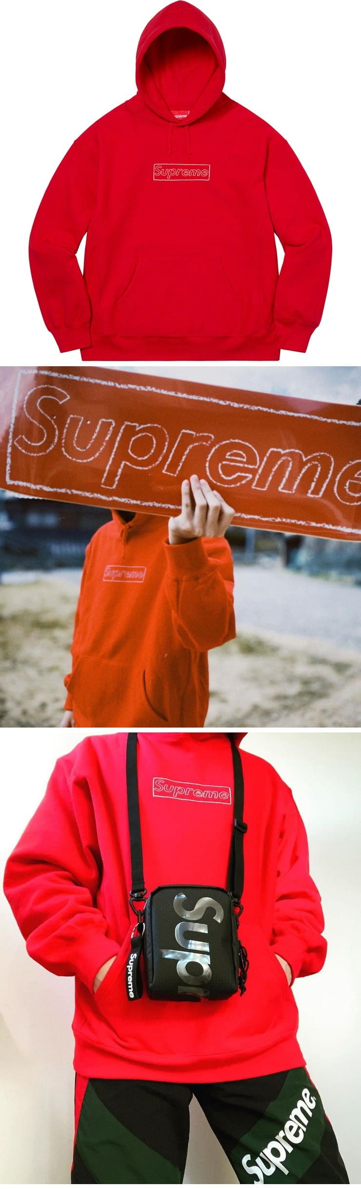 Supreme 21ss Kaws Chalk Logo Hooded Sweatshirt Red シュプリーム 21ss カウズ ボックスロゴ パーカー レッド