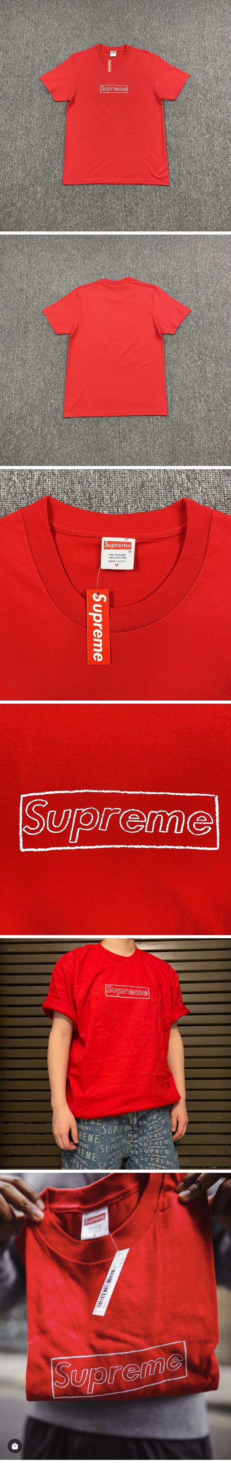 Supreme 21ss Kaws Chalk Logo Tee Red シュプリーム 21ss カウズ ボックスロゴ Tシャツ レッド