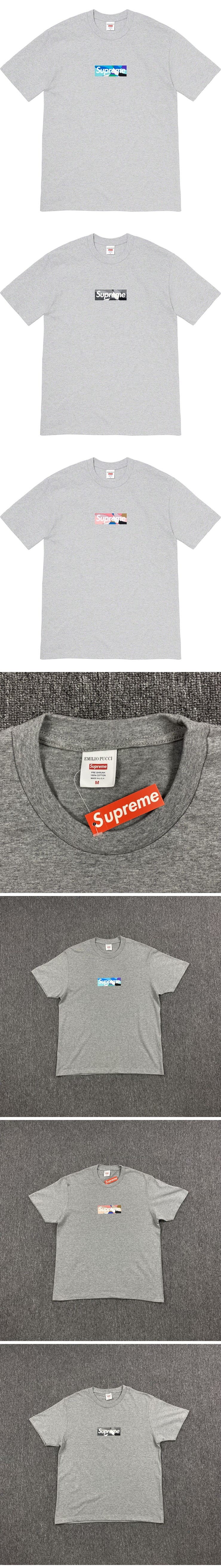 Supreme 21ss Emilio Pucci Box Logo Tee Grey シュプリーム 21ss エミリオ プッチ ボックスロゴ グレー/ホワイト