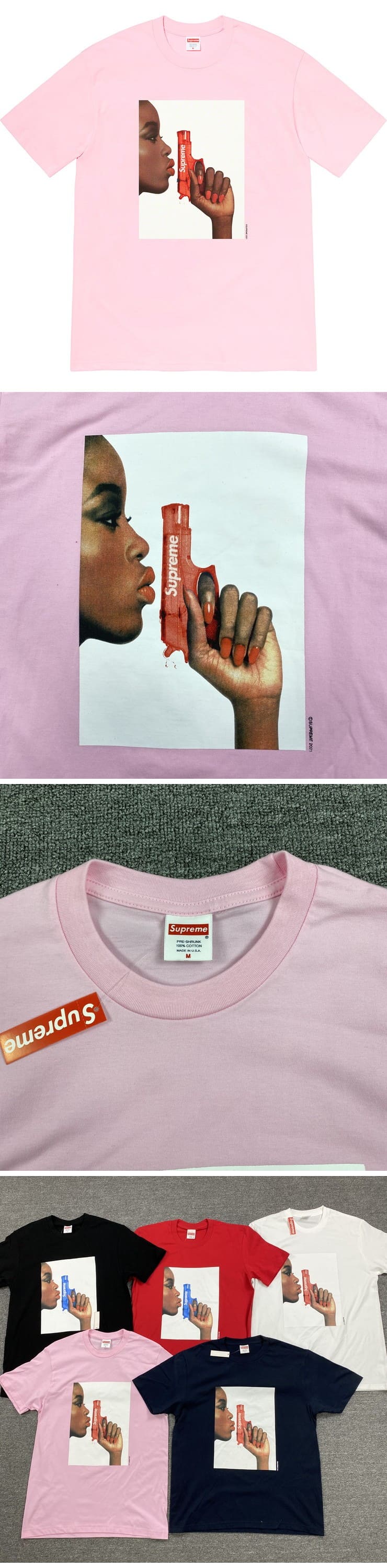 Supreme 21ss Water Pistol Tee Pink シュプリーム 21ss ウォレット ピストル Tシャツ ピンク