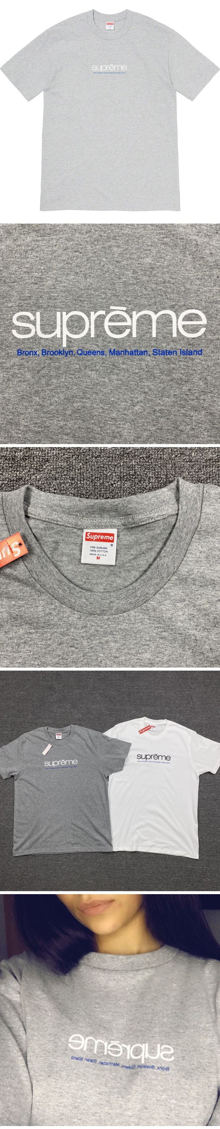 Supreme 21ss Five Boroughs Tee シュプリーム 21ss ファイブ バーロウ Tシャツ グレー