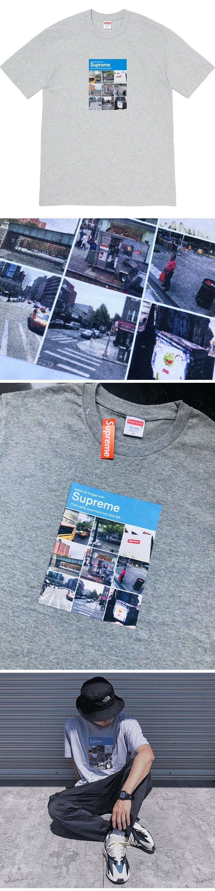 Supreme 20FW Verify Tee シュプリーム 20Fw ベリファイ Tシャツ グレー