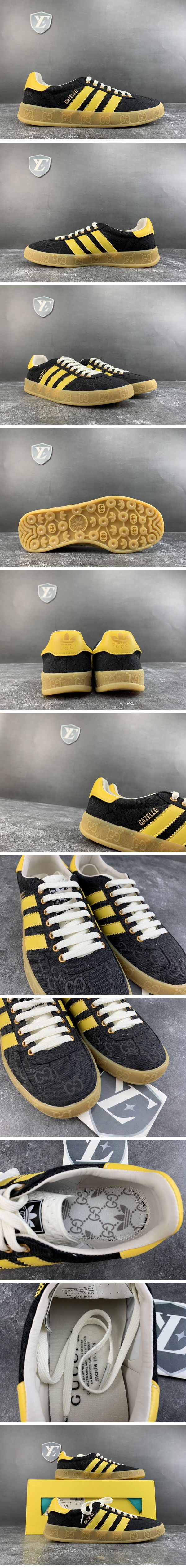 Gucci × Adidas Gazelle Core Black Yellow グッチ × アディダス ガゼル コア ブラック イエロー