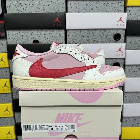 Travis Scott × Nike Air Jordan 1 Low OG Sail/Tropical Pink IQ7604-101 トラヴィススコット × ナイキ エアジョーダン1 ロー OG セイル/トロピカルピンク