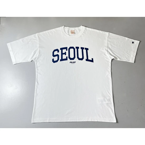Palace x Champion Logo Crew Neck T-Shirt ホワイト パレス × チャンピオン ロゴ クルーネック Tシャツ ホワイト