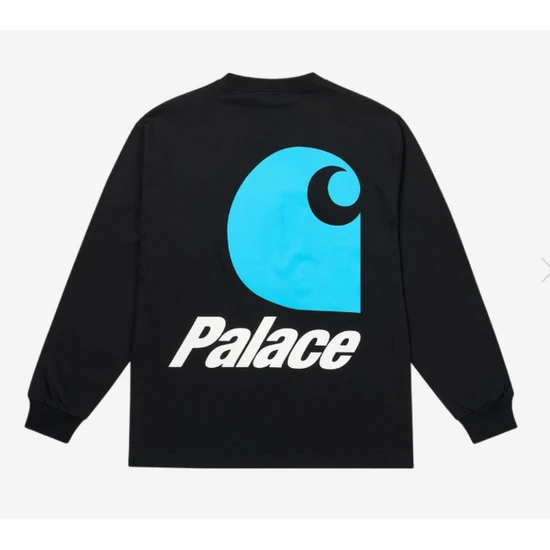 Palace x Carhartt WIP Logo Long Sleeve T-Shirt ブラック パレス × カーハート ダブリューアイピー ロゴ ロングスリーブ Tシャツ ブラック