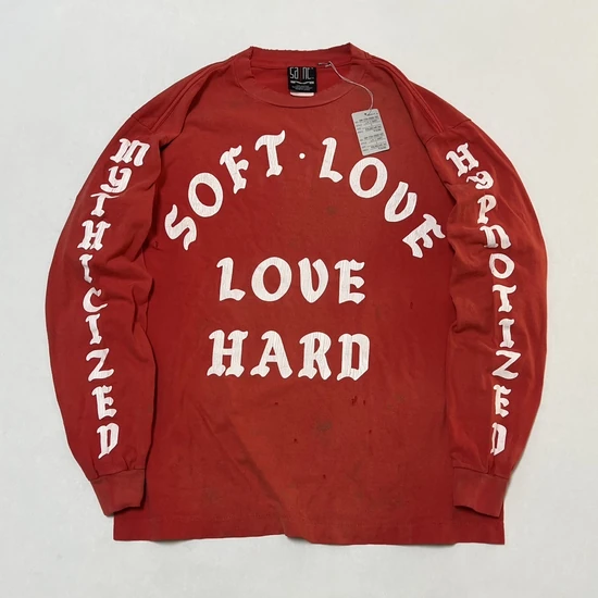 Saint Michael Logo Long Sleeve T-Shirt レッド セイント マイケル ロゴ ロングスリーブ Tシャツ レッド