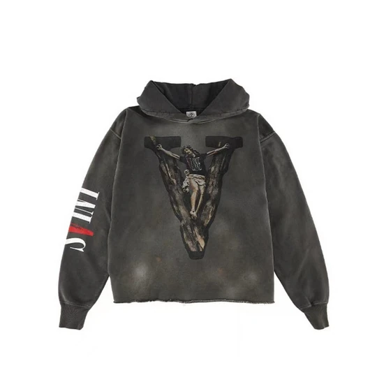 Saint Michael Logo Hoodie チャコール セイント マイケル ロゴ パーカー チャコール