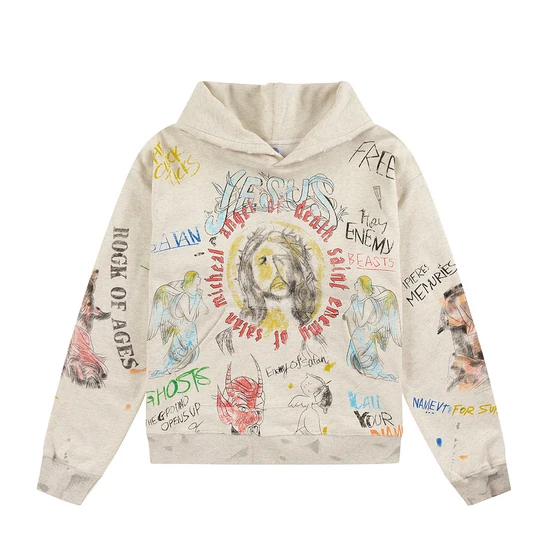 Saint Michael Logo Hoodie ヘザー セイント マイケル ロゴ パーカー ヘザー
