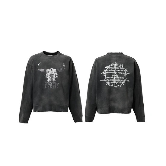 Saint Michael Logo Crew Neck Sweatshirt セイント マイケル ロゴ クルー ネック スウェットシャツ