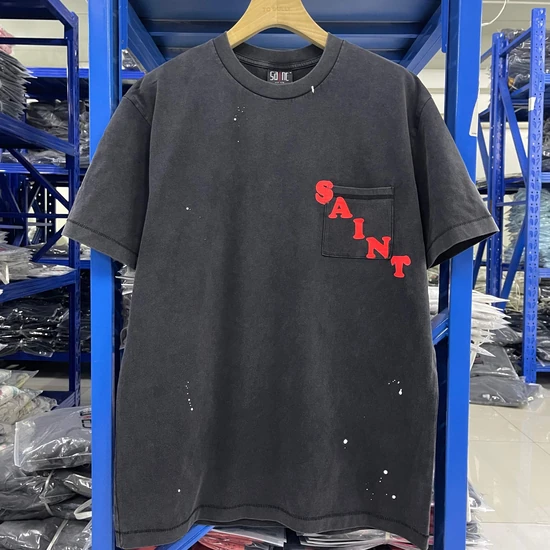 Saint Michael Logo T-Shirt チャコール セイント マイケル ロゴ Tシャツ チャコール