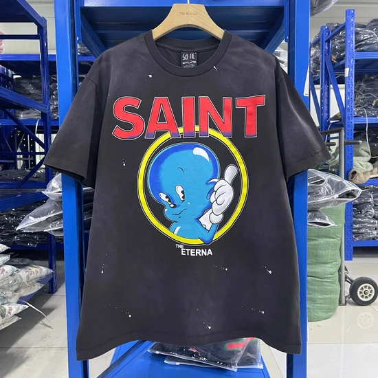 Saint Michael Logo T-Shirt ブラック セイント マイケル ロゴ Tシャツ ブラック