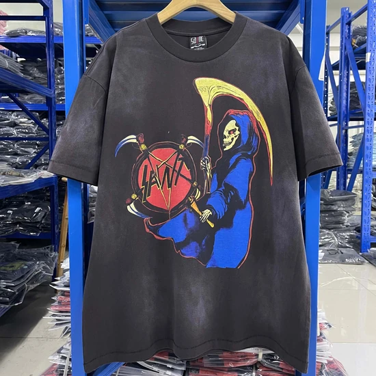 Saint Michael Logo Graphic T-Shirt チャコール セイント マイケル ロゴ グラフィック Tシャツ チャコール