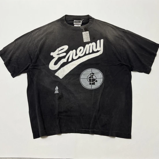 Saint Michael x Public Enemy Logo T-Shirt チャコール セイント マイケル × パブリック エネミー ロゴ Tシャツ チャコール
