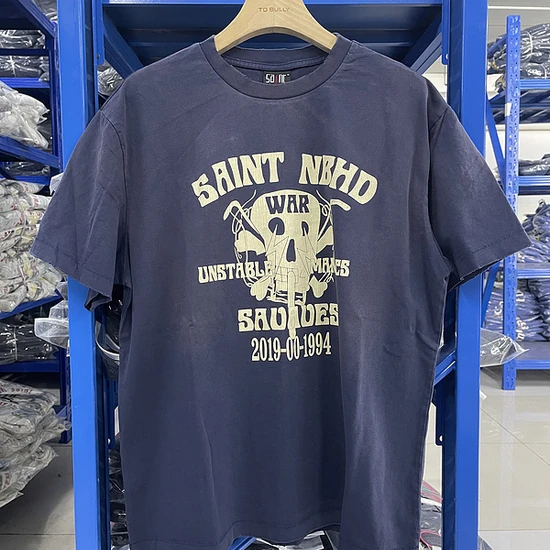Saint Michael Logo T-Shirt ネイビー セイント マイケル ロゴ Tシャツ ネイビー