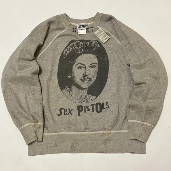 Saint Michael x Sex Pistols Logo Crew Neck Sweatshirt グレー セイント マイケル × セックス ピストルズ ロゴ クルーネック スウェットシャツ グレー