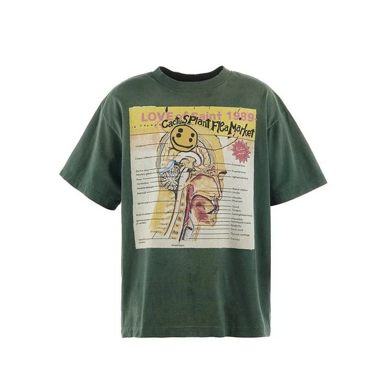 Saint Michael x Cactus Plant Flea Market Logo T-Shirt フォレストグリーン セイント マイケル × カクタス プラント フリー マーケット ロゴ Tシャツ フォレスト グリーン
