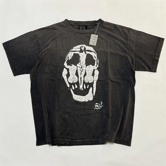 Saint Michael Logo T-Shirt チャコール セイント マイケル ロゴ Tシャツ チャコール