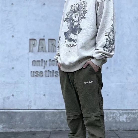 Saint Michael Logo Crew Neck Sweatshirt セイント マイケル ロゴ クルーネック スウェットシャツ