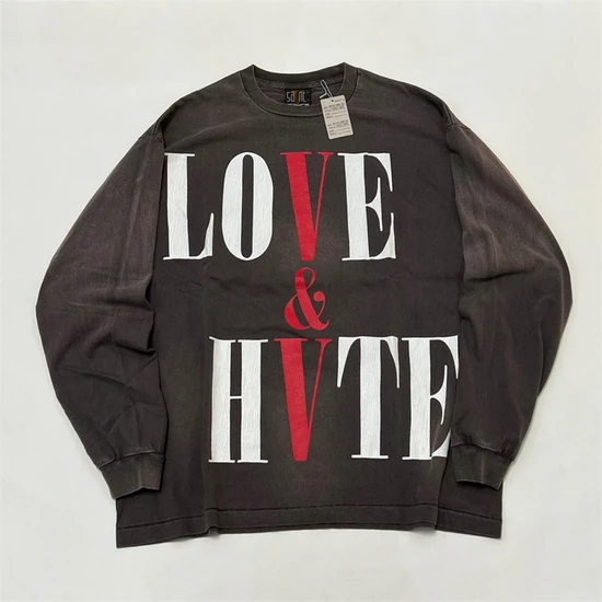 Saint Michael Logo Long Sleeve T-Shirt チャコール セイント マイケル ロゴ ロングスリーブ Tシャツ チャコール