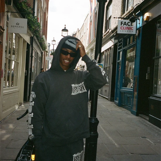 Saint Aries Logo Hoodie チャコール セイント アリーズ ロゴ パーカー チャコール