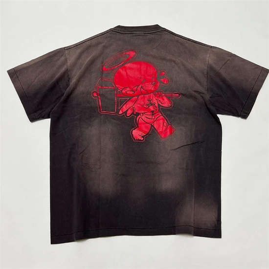 Saint Michael Logo T-Shirt チャコール セイント マイケル ロゴ Tシャツ チャコール