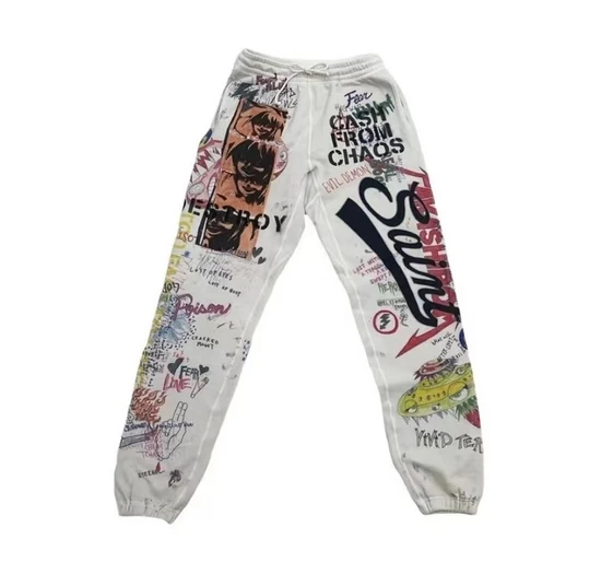 Saint Michael Graffiti Graphic Sweatpants オフホワイト セイント マイケル グラフィティ グラフィック スウェットパンツ オフホワイト