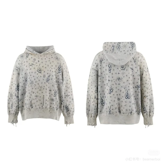 Saint Michael Allover Print Hoodie セント マイケル オールオーバー プリント パーカー