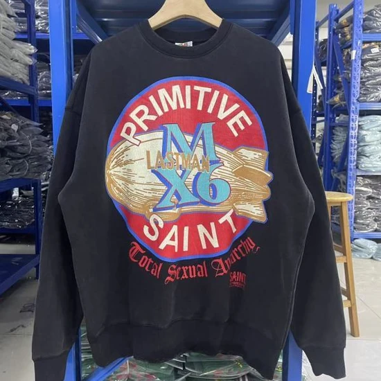 Saint Michael Logo Crew Neck Sweatshirt セイント マイケル ロゴ クルーネック スウェットシャツ