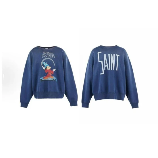 Saint Michael Logo Crew Neck Sweatshirt セント マイケル ロゴ クルーネック スウェットシャツ